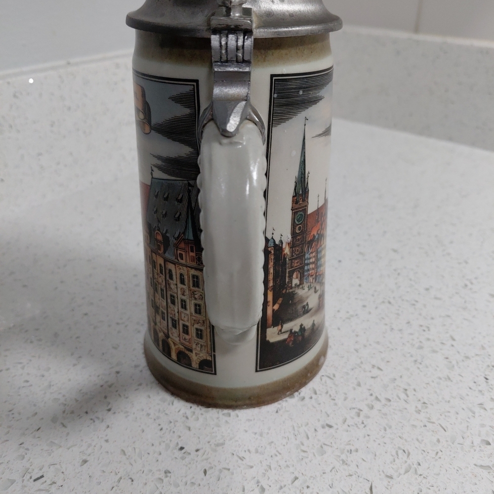 Vintage German Beer Stein with Pewter Lid - Picture 3 of 6
